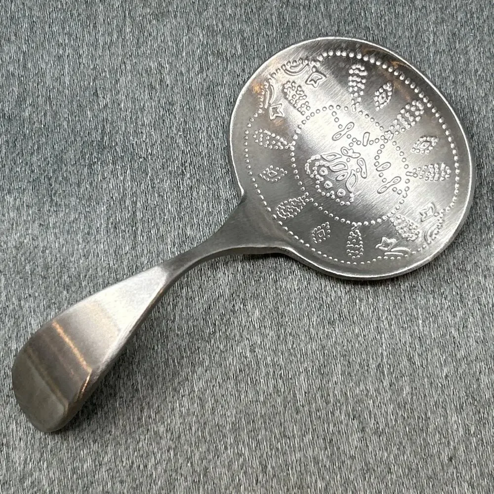 Norpro 18/10 Stainless Steel Tea Bag Resting Spoon Fancy Engraved Pattern MCM